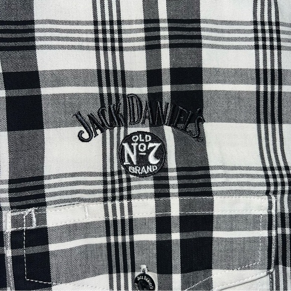 Jack Daniels Wrangler Button Western Shirt Plaid  Mens Sz XL Embroidered Logo - Picture 11 of 12